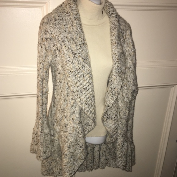 Apt. 9 Sweaters - ❤️EUC APT. 9 CREAM SHAWL COLLAR OPEN LONG SWEATER
